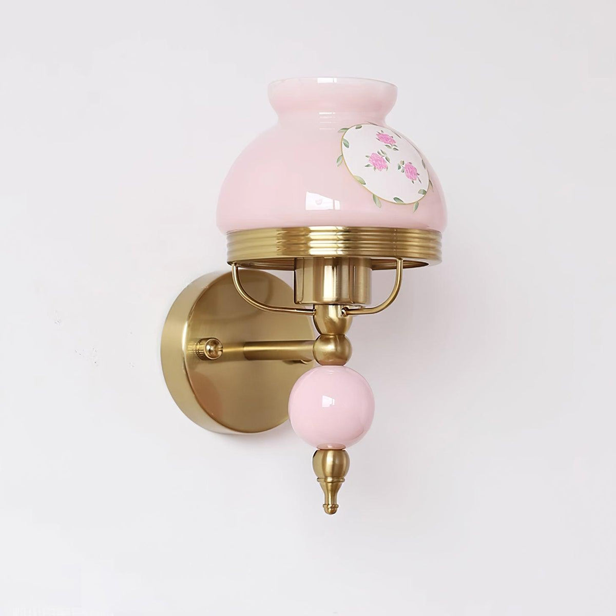 Evia wandlamp met glazen kap en lichtbron voor slaapkamer of gang Retro