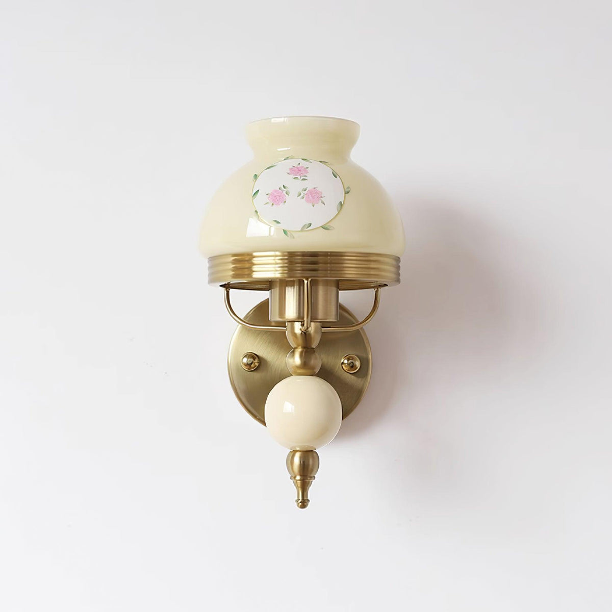 Evia wandlamp met glazen kap en lichtbron voor slaapkamer of gang Retro
