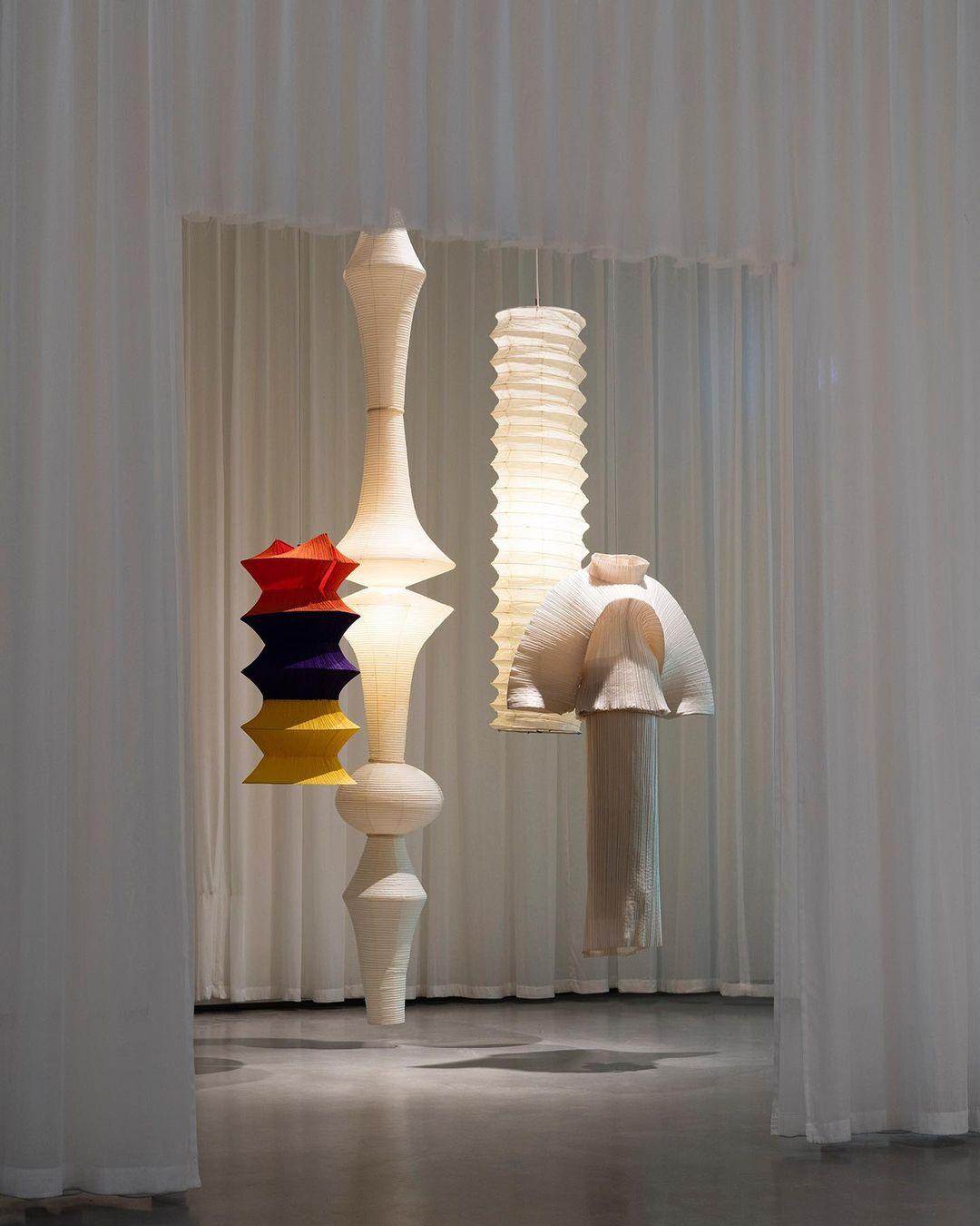 Lunirena hanglamp Washi-papier E voor woonkamer