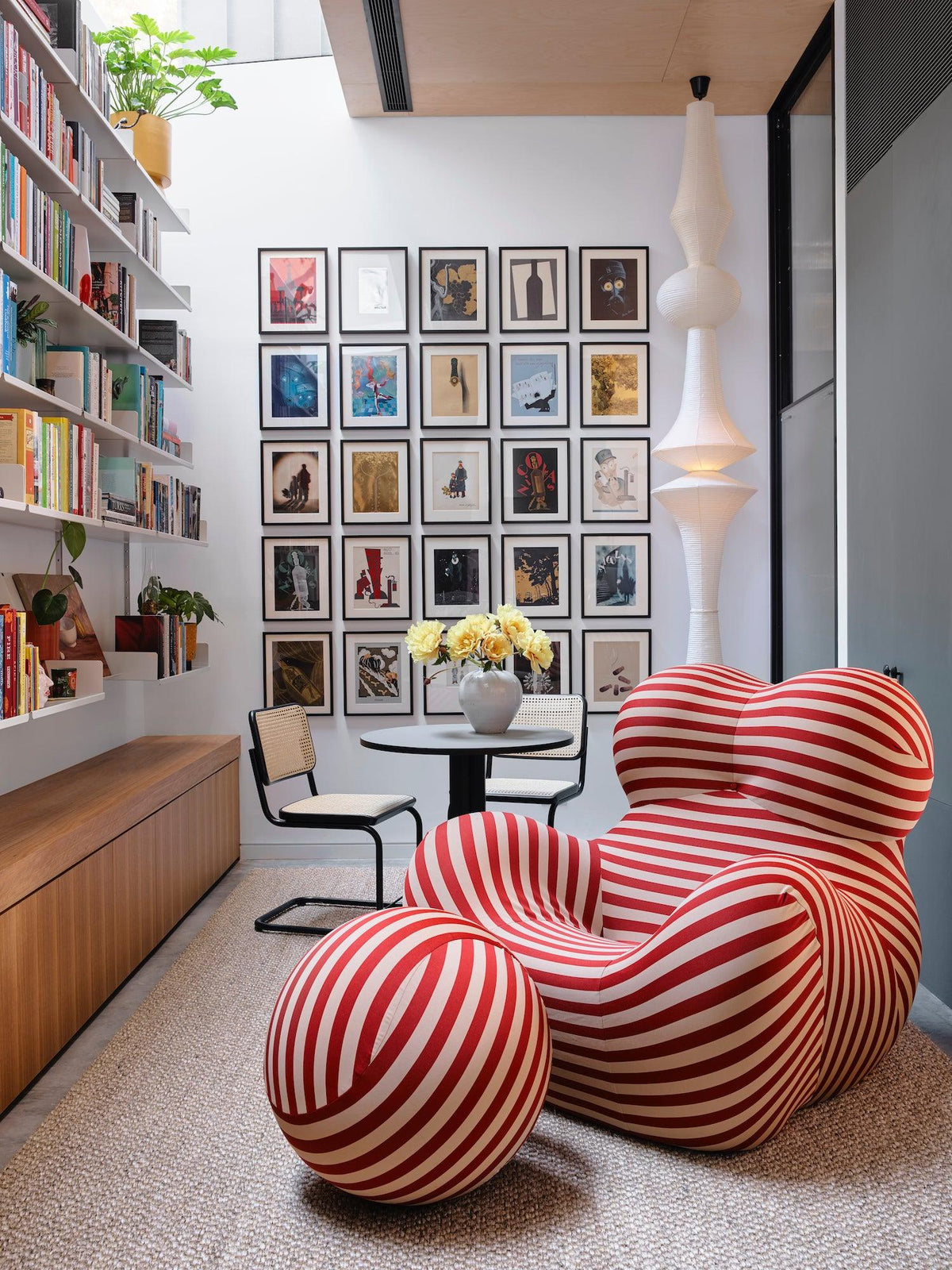 Lunirena hanglamp Washi-papier E voor woonkamer