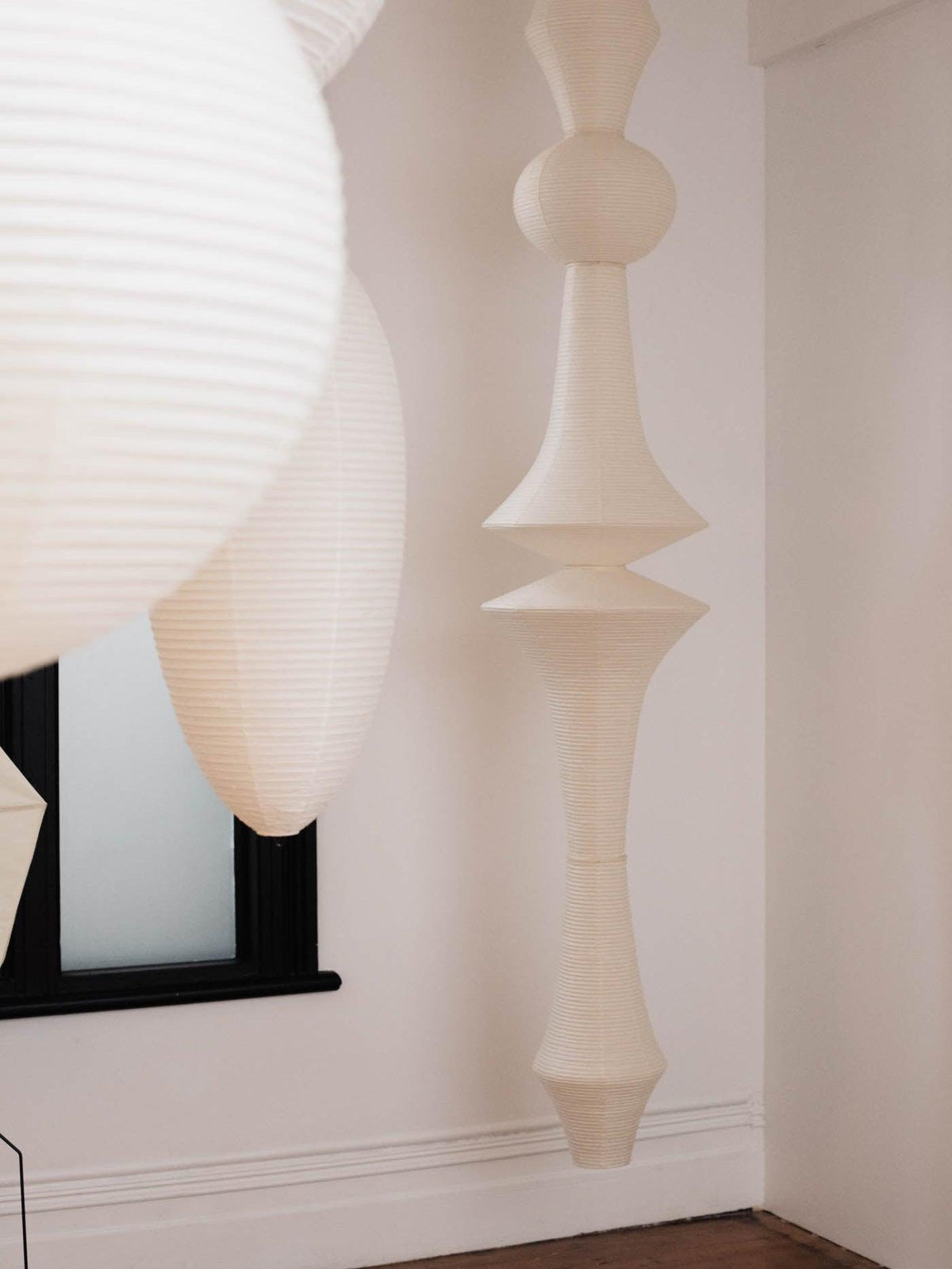 Lunirena hanglamp Washi-papier E voor woonkamer