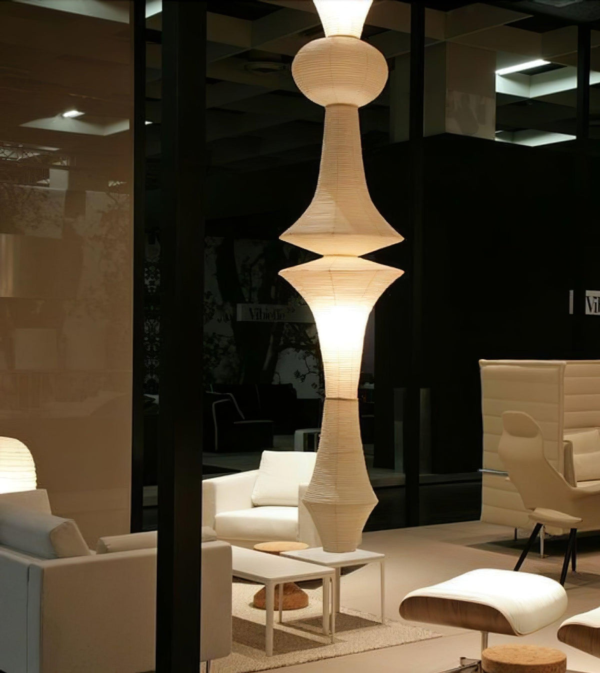 Lunirena hanglamp Washi-papier E voor woonkamer