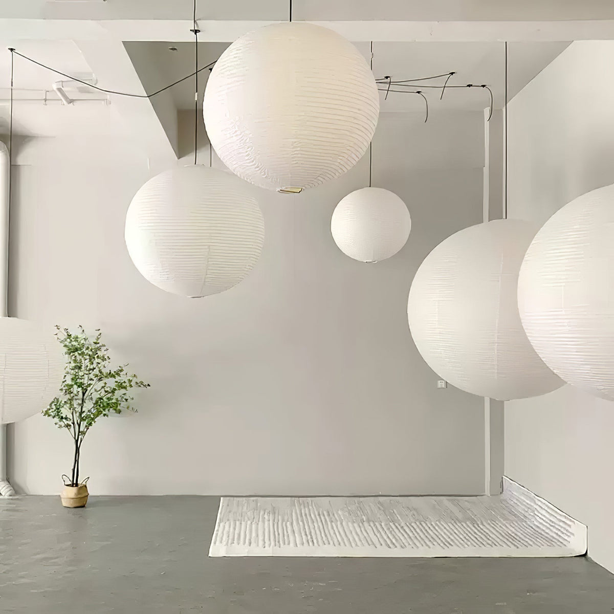 Niveriella hanglamp papier lantaarn voor woonkamer