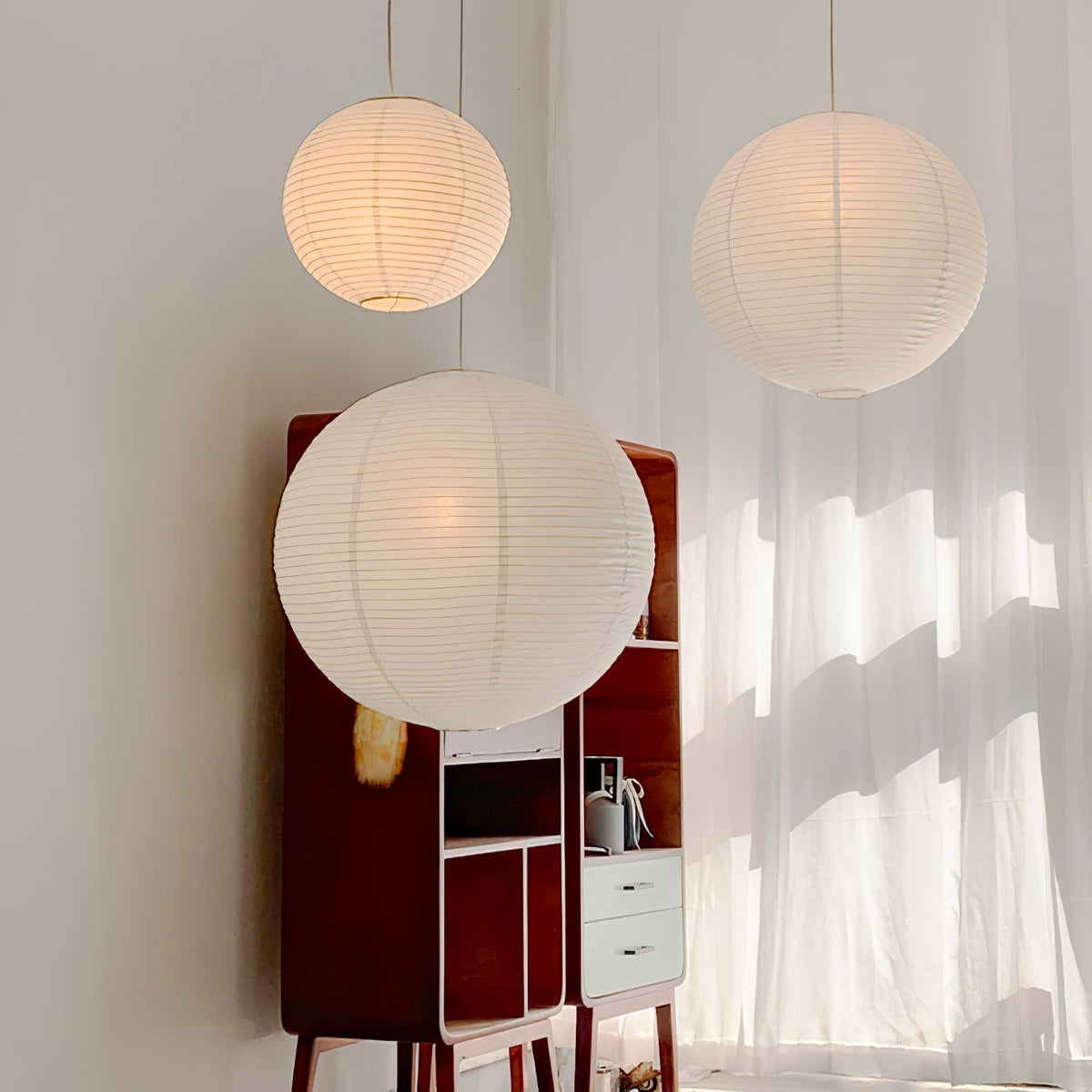 Niveriella hanglamp papier lantaarn voor woonkamer