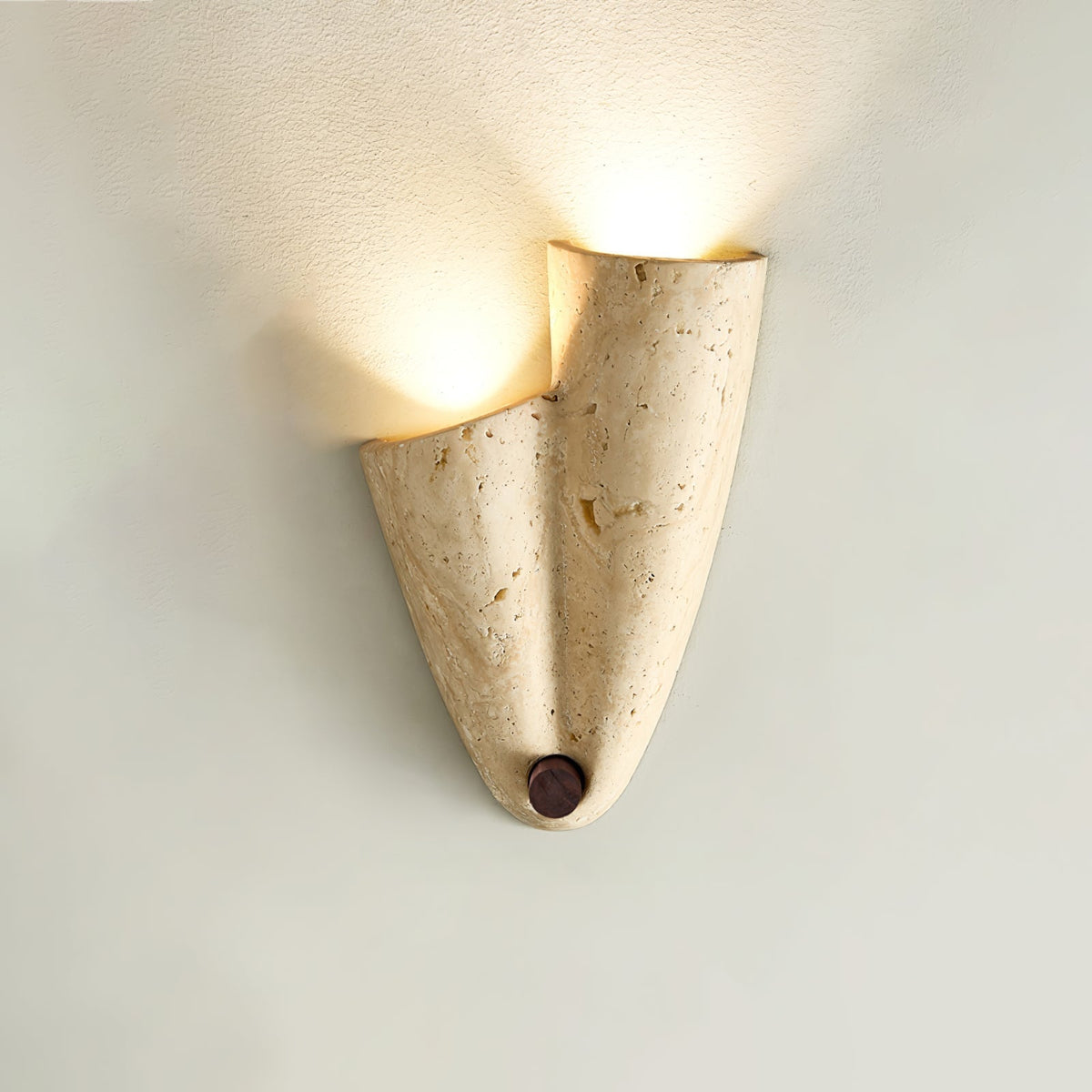 Valeliella wandlamp in travertin