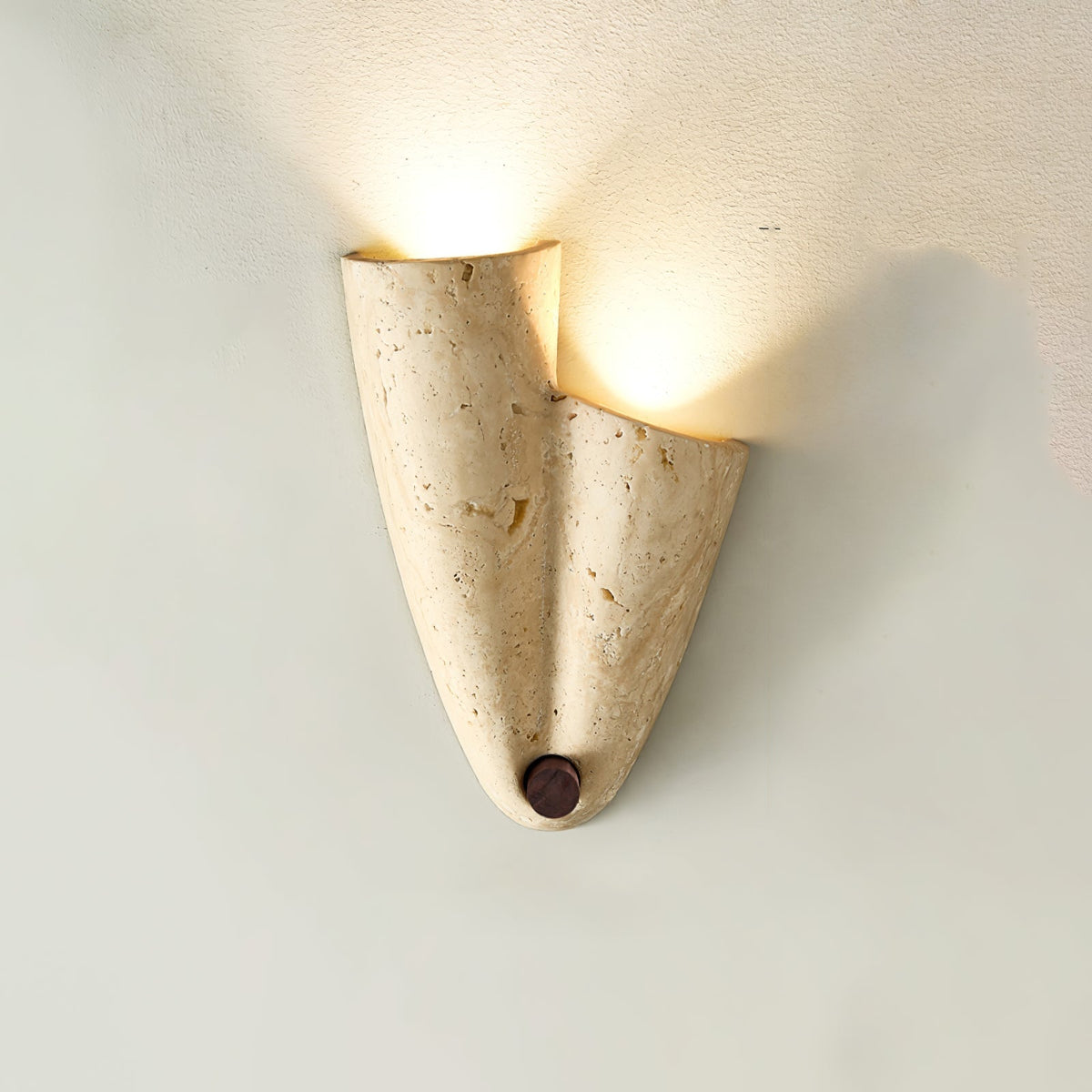 Valeliella wandlamp in travertin