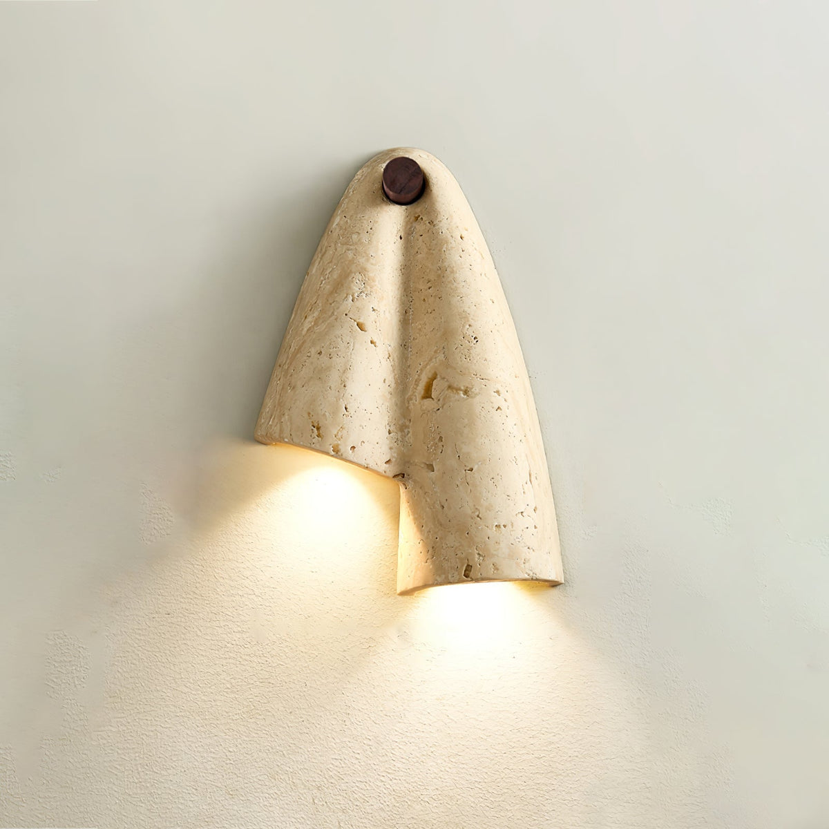 Valeliella wandlamp in travertin