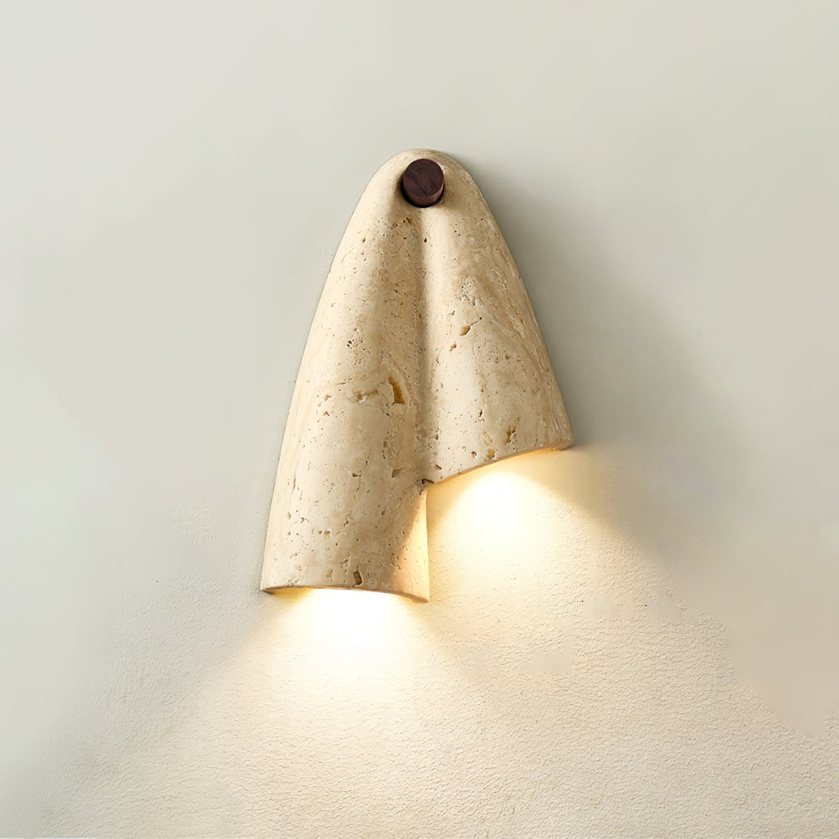 Valeliella wandlamp in travertin