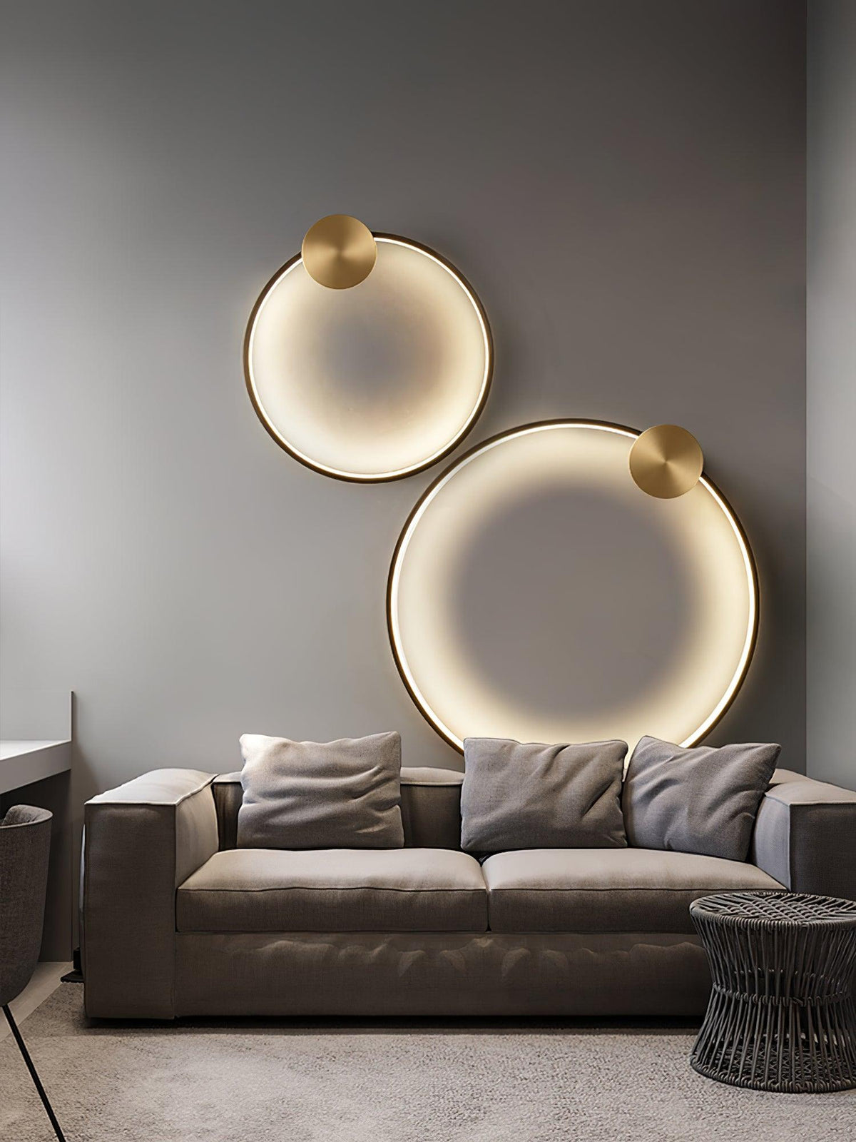 Oriaenne wandlamp Moderne Minimalistische Ringvormige LED messing Metaal