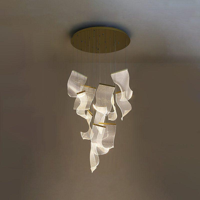 Lucuian kroonluchter acrylaat LED abstract zwevend kunstwerk
