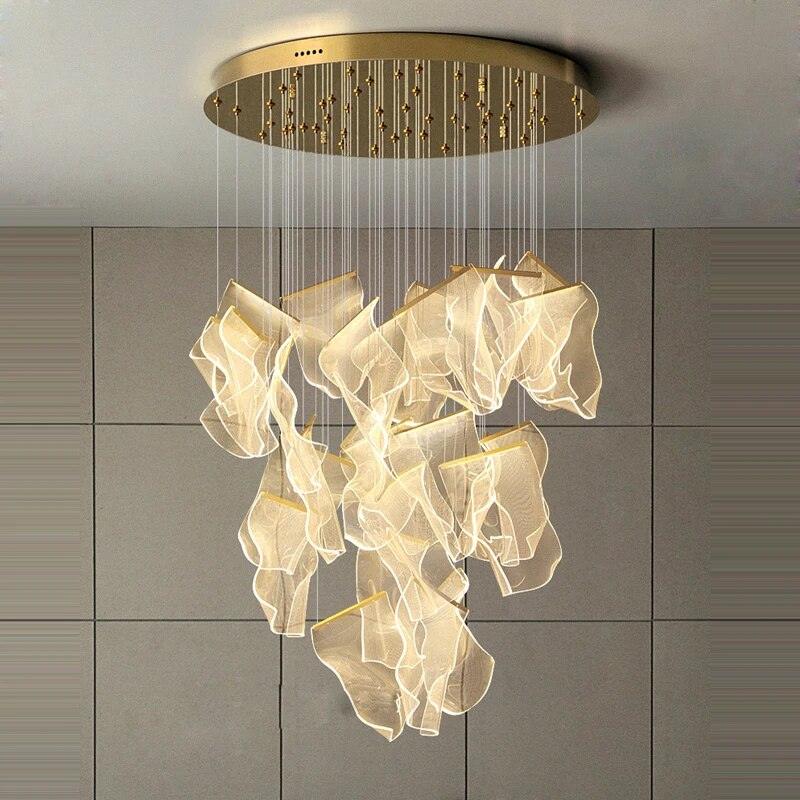 Lucuian kroonluchter acrylaat LED abstract zwevend kunstwerk
