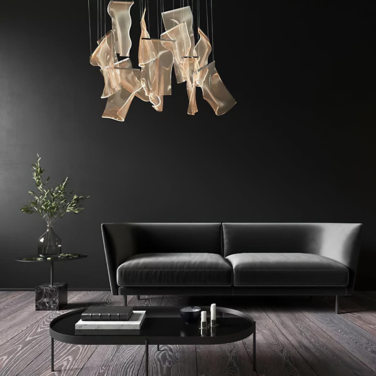 Lucuian kroonluchter acrylaat LED abstract zwevend kunstwerk