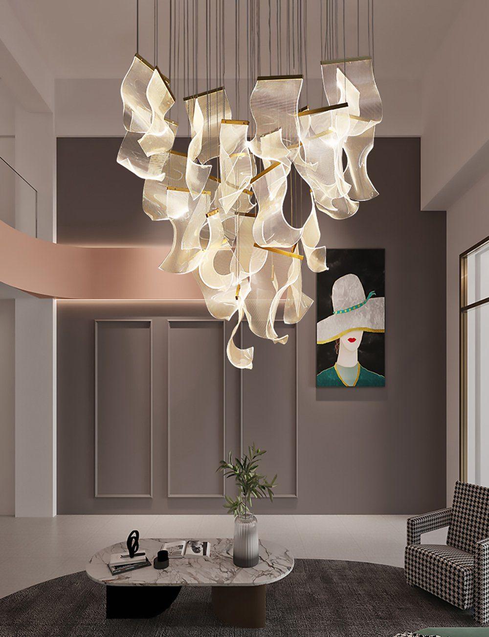 Lucuian kroonluchter acrylaat LED abstract zwevend kunstwerk