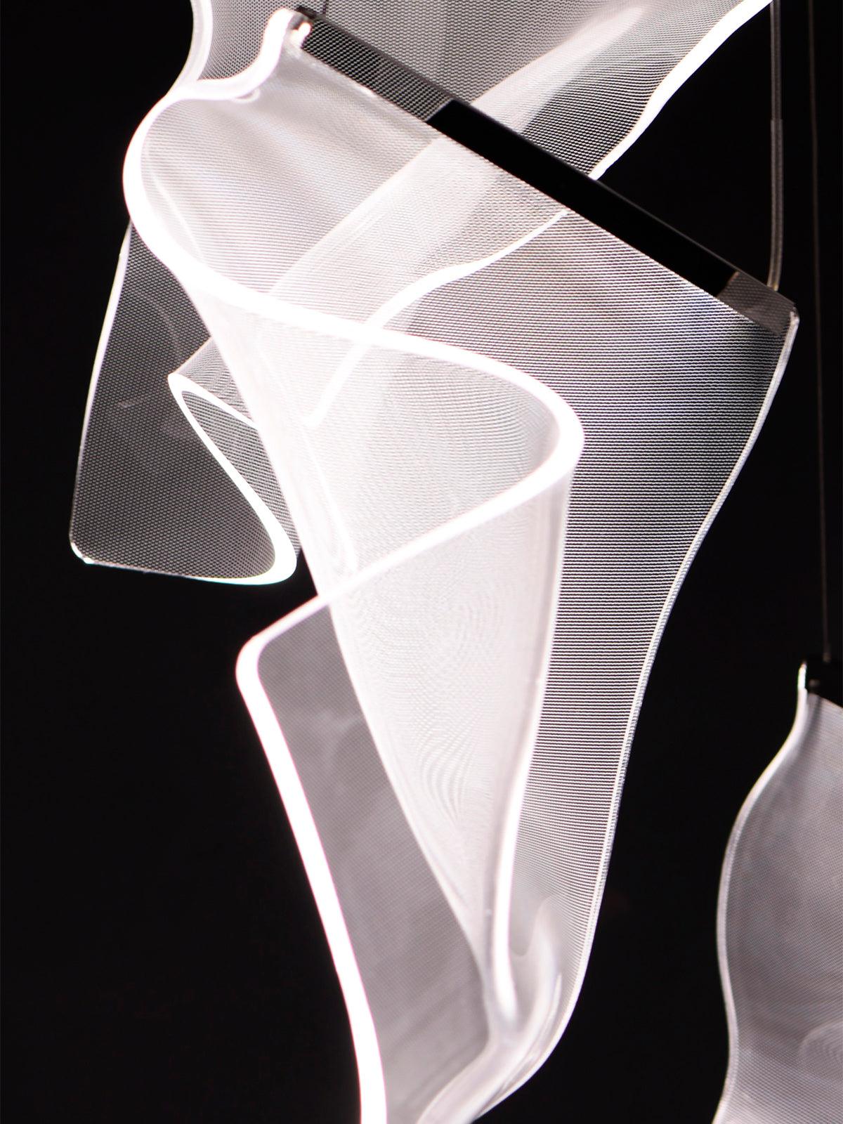 Lucuian kroonluchter acrylaat LED abstract zwevend kunstwerk