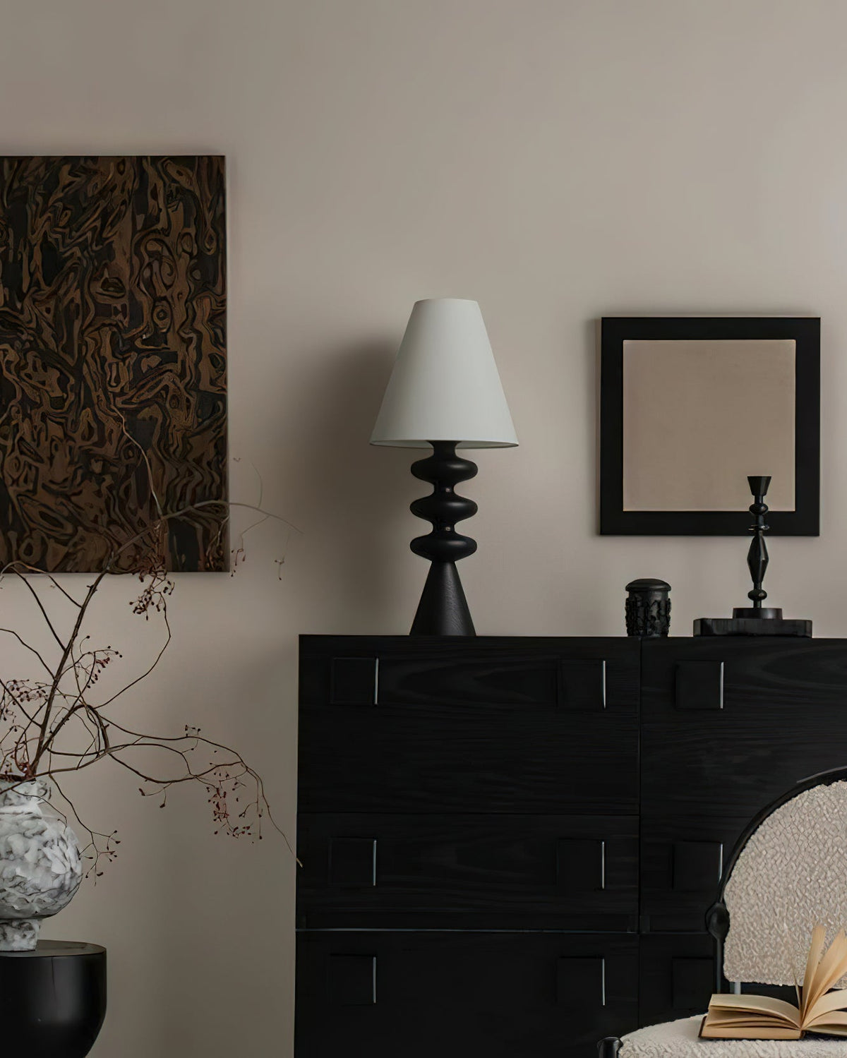 Zelms moderne tafellamp van hout