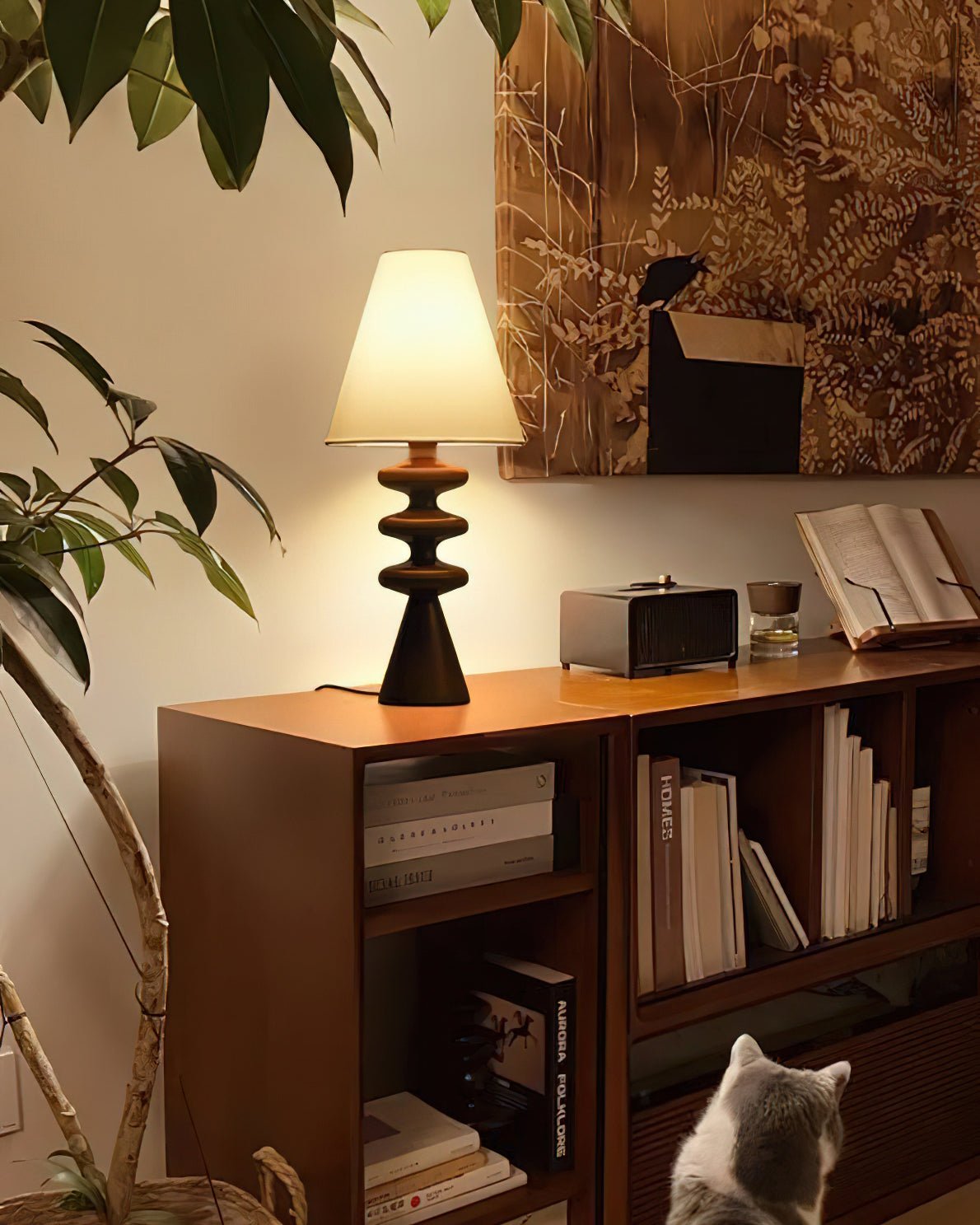 Zelms moderne tafellamp van hout