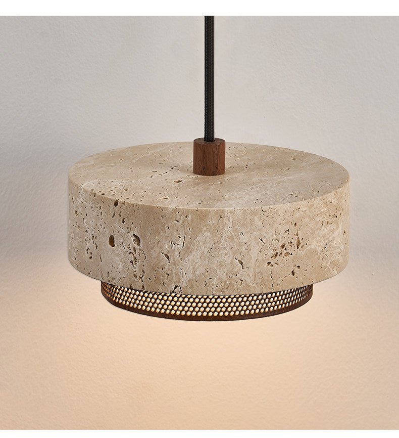 Valoira hanglamp van geel travertin