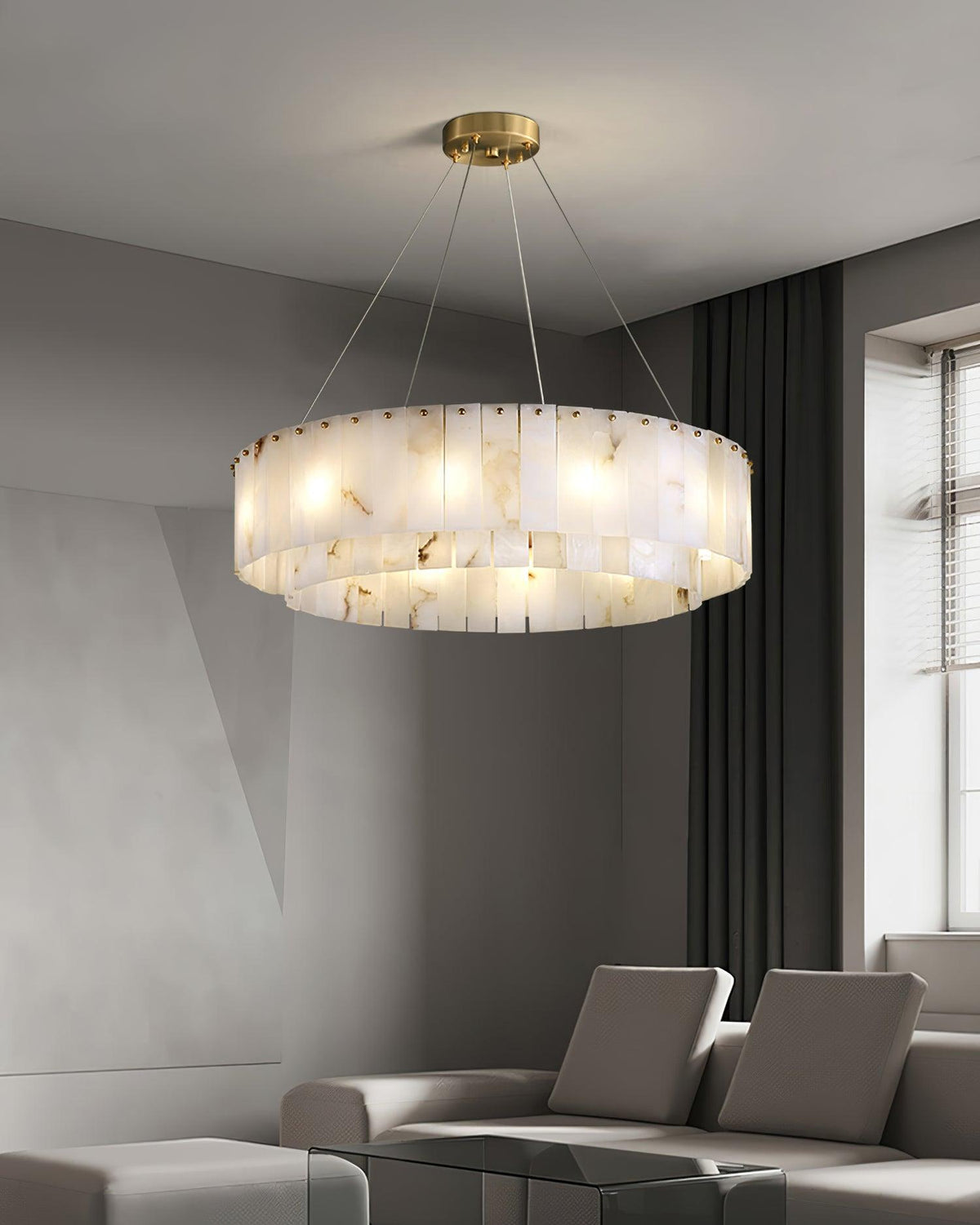 Dovin hanglamp van albast