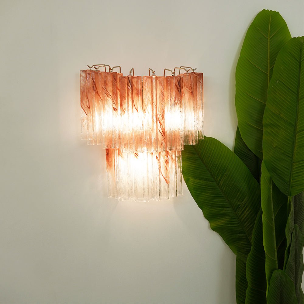 Lioreeria wandlamp Roze Glasbladen Romantisch Waterverf