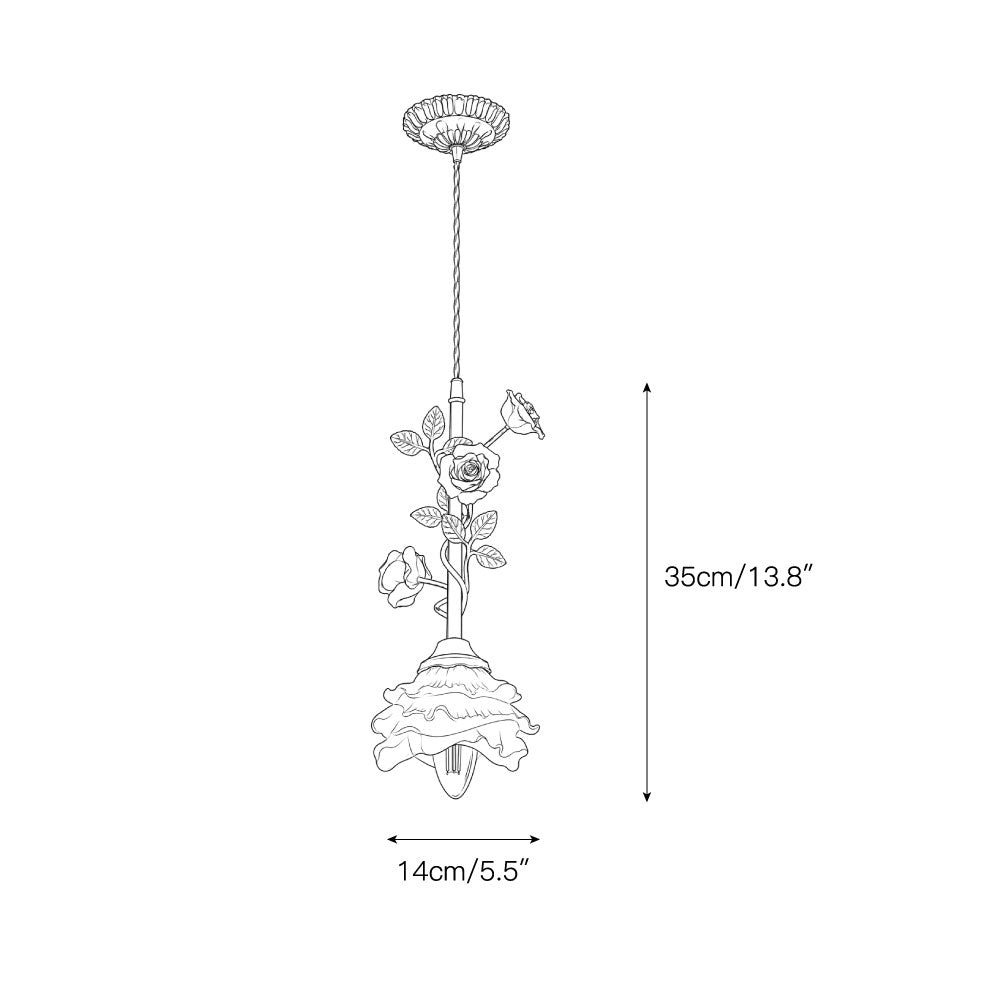 Avenoielle hanglamp met bloemmotief