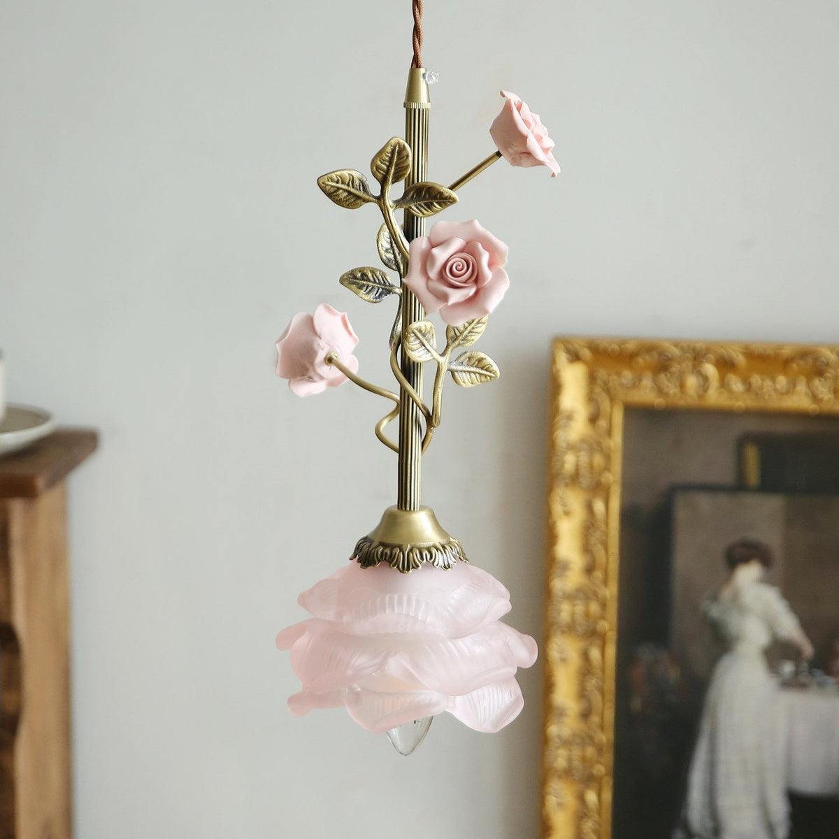Avenoielle hanglamp met bloemmotief