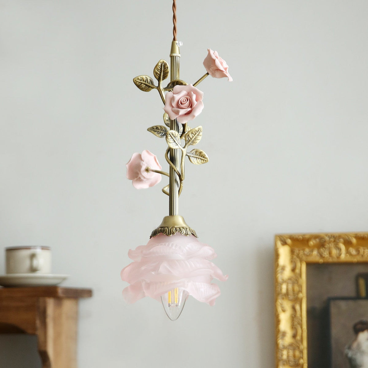 Avenoielle hanglamp met bloemmotief
