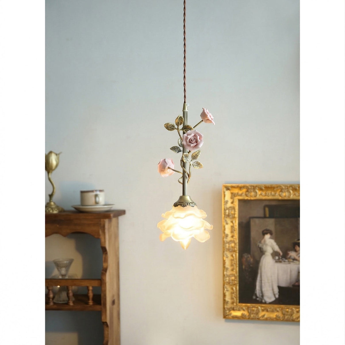 Avenoielle hanglamp met bloemmotief