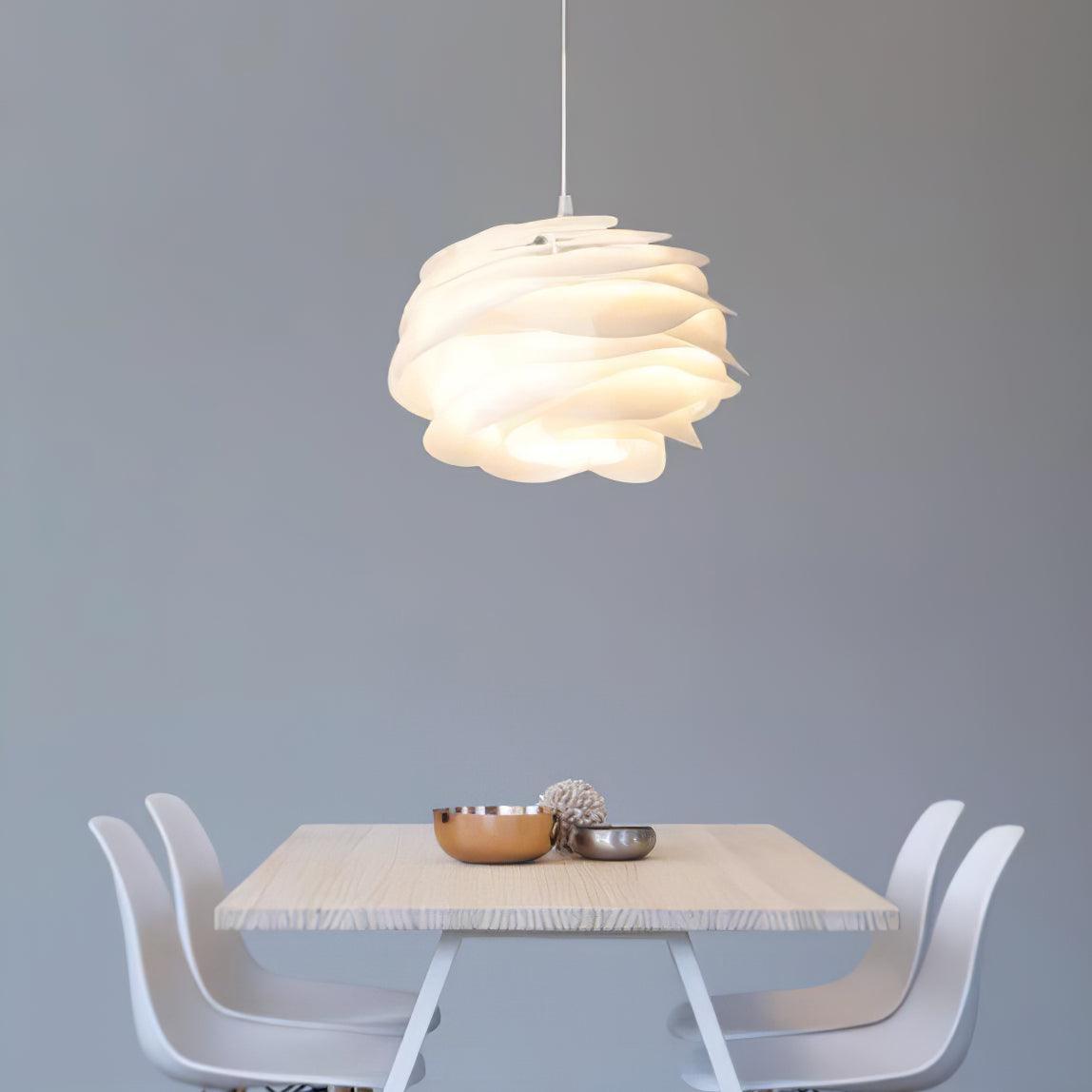 Kirove hanglamp PVC roosbloemen gelaagd romantisch