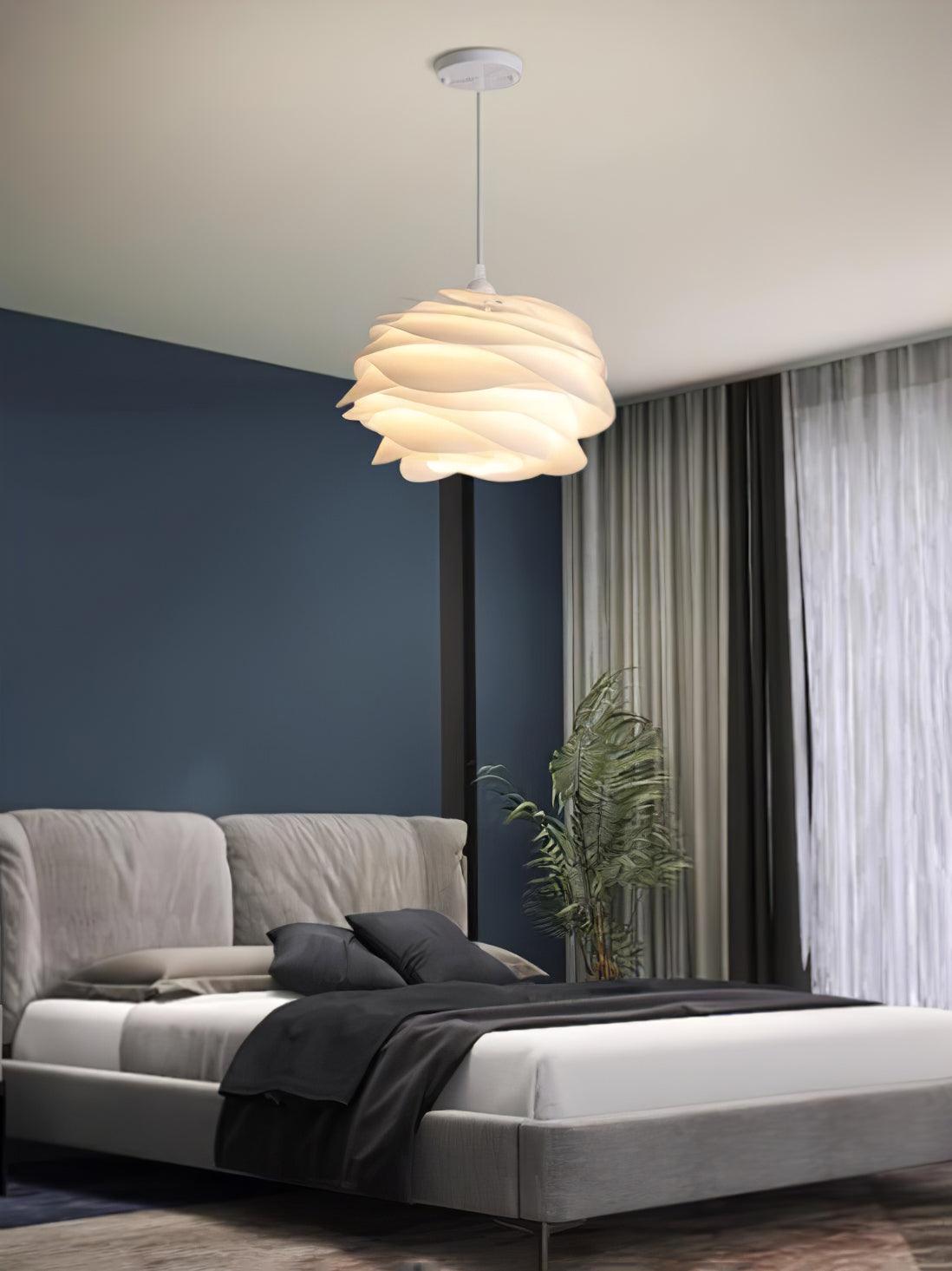 Kirove hanglamp PVC roosbloemen gelaagd romantisch
