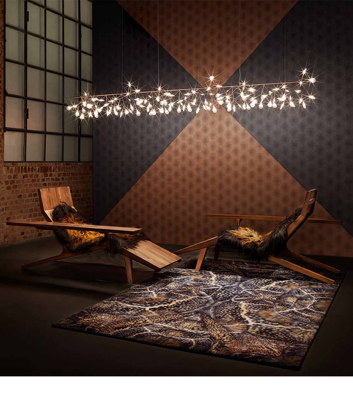 Auroreon Kroonluchter roségoud Firefly LED Tak