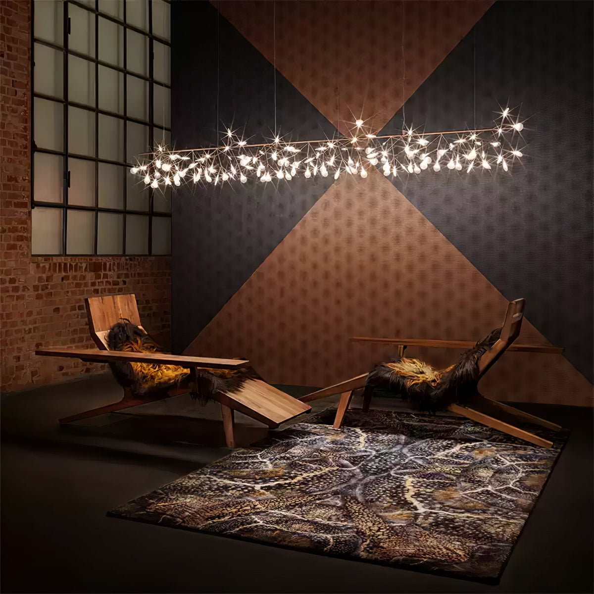 Auroreon Kroonluchter roségoud Firefly LED Tak
