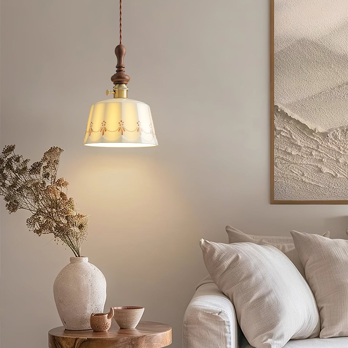 Ceraeyre Vintage Keramische hanglamp