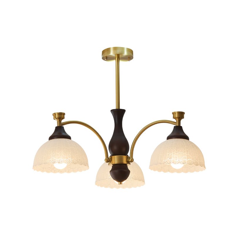 Avvynila Traditionele Elegantie Vintage messing Hout Kroonluchter