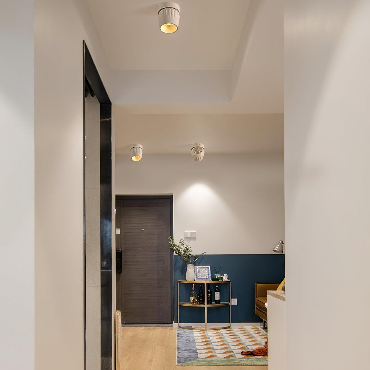 Keveny plafondspot aluminium geribbel draaibaar minimalistisch