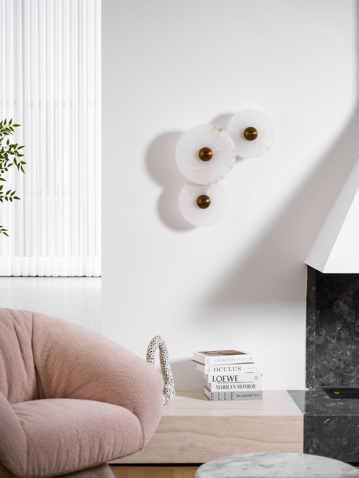 Albireria Minimalistische plafondlamp van albast