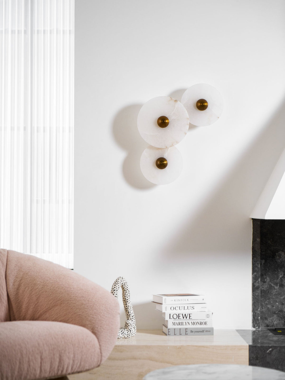 Albireria Minimalistische plafondlamp van albast