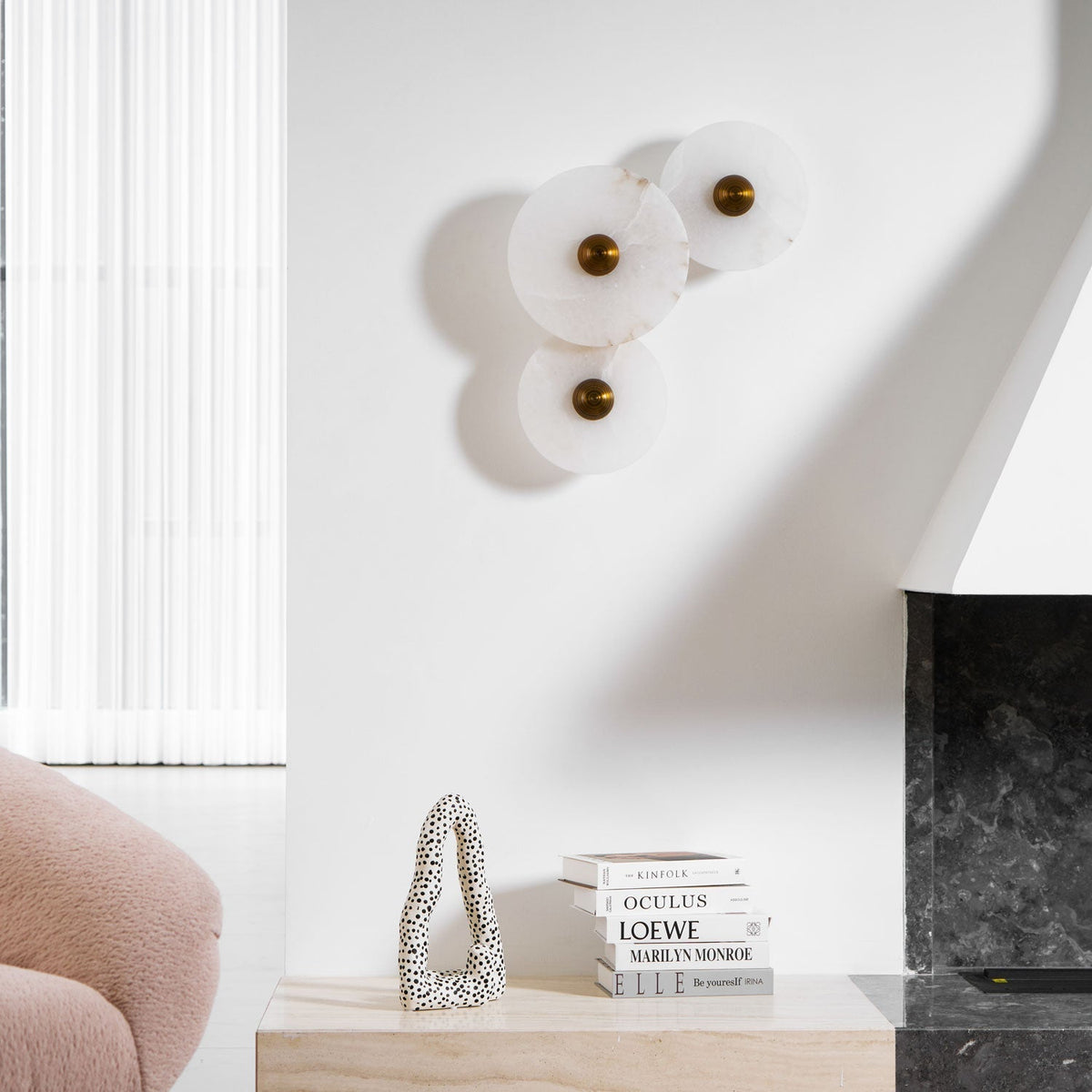 Albireria Minimalistische plafondlamp van albast