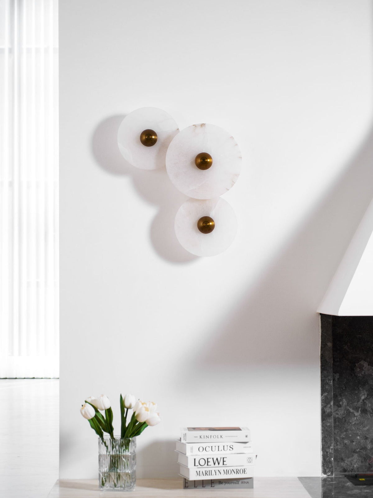 Albireria Minimalistische plafondlamp van albast