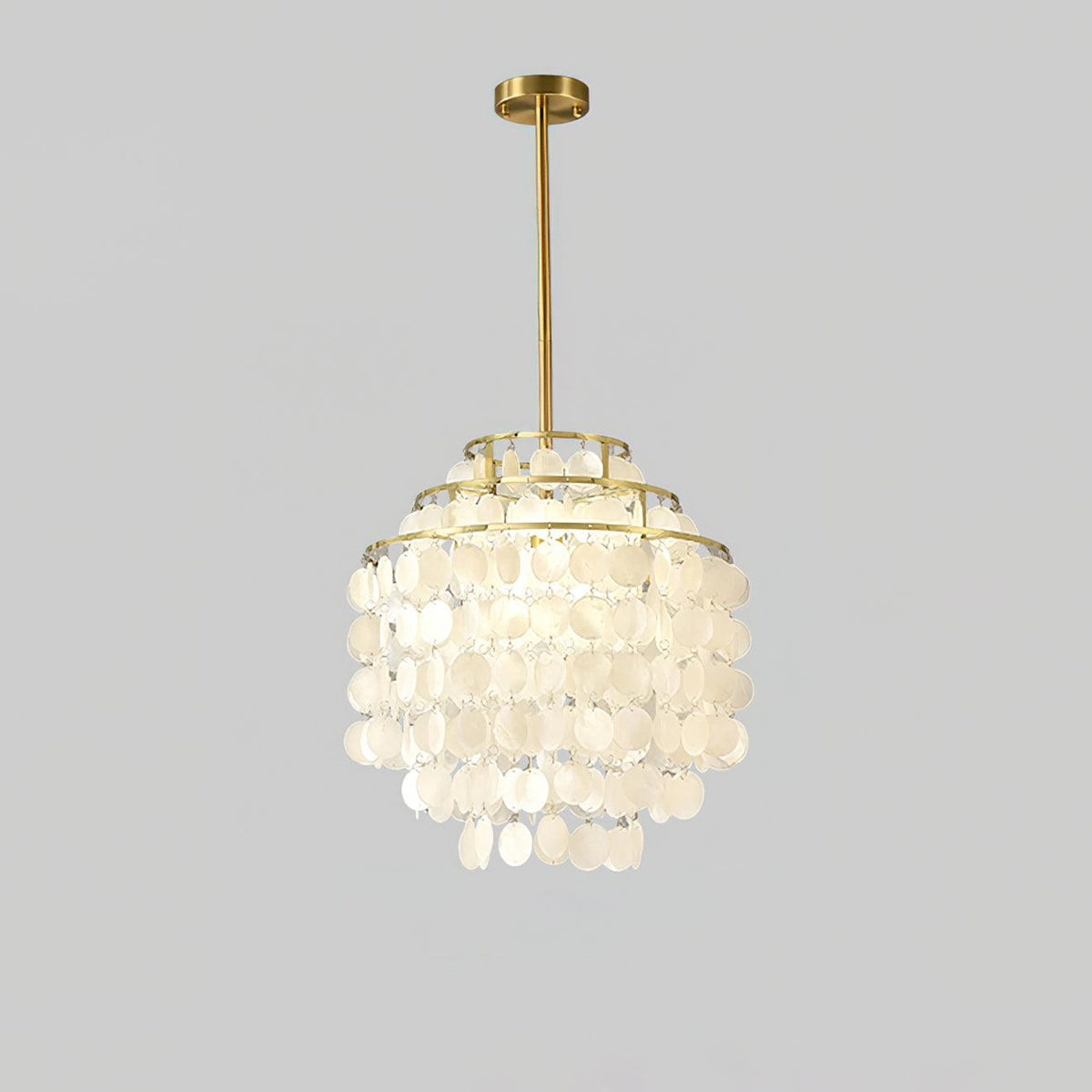 Vana hanglamp ronde schelp chroom