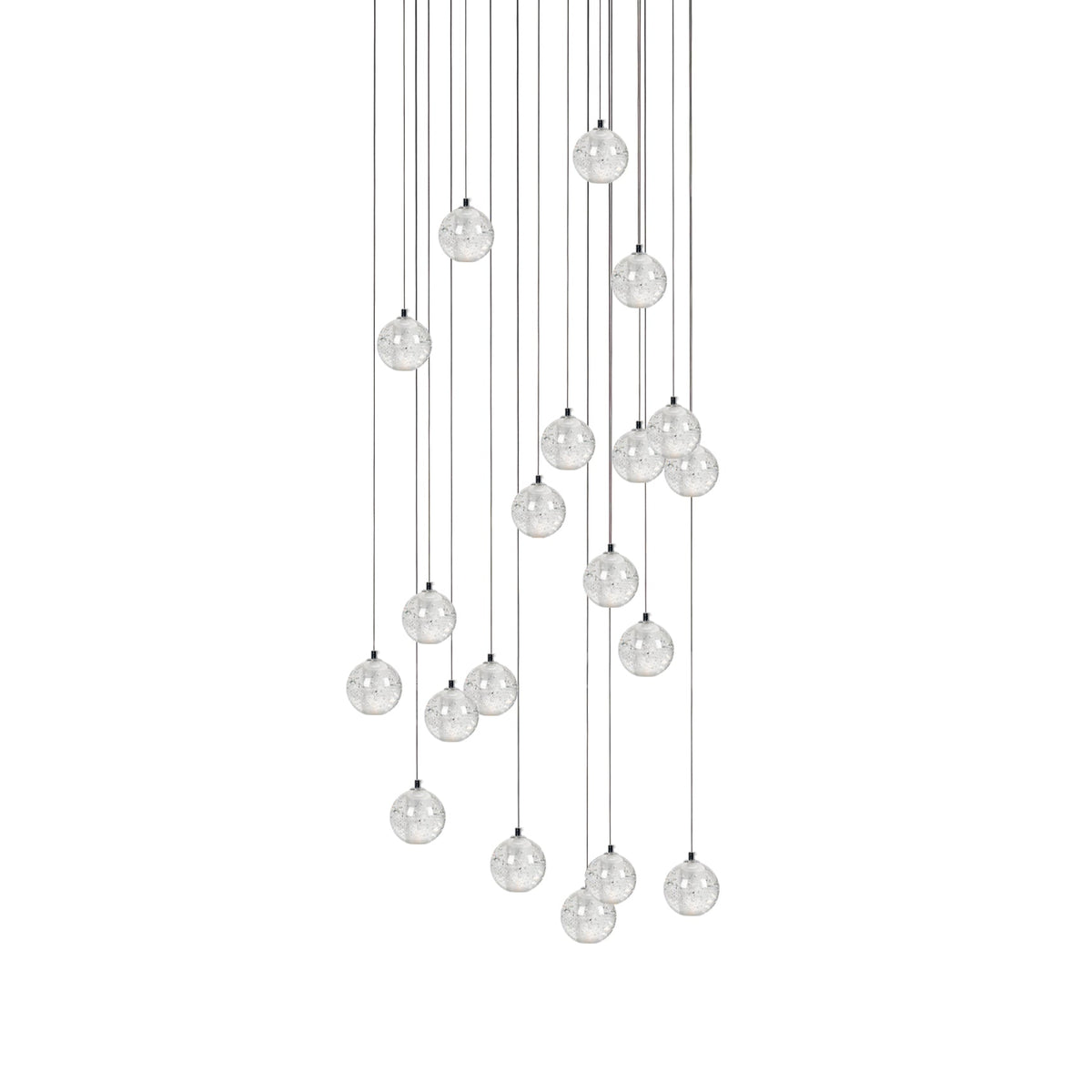 Kristallen bolcluster hanglamp