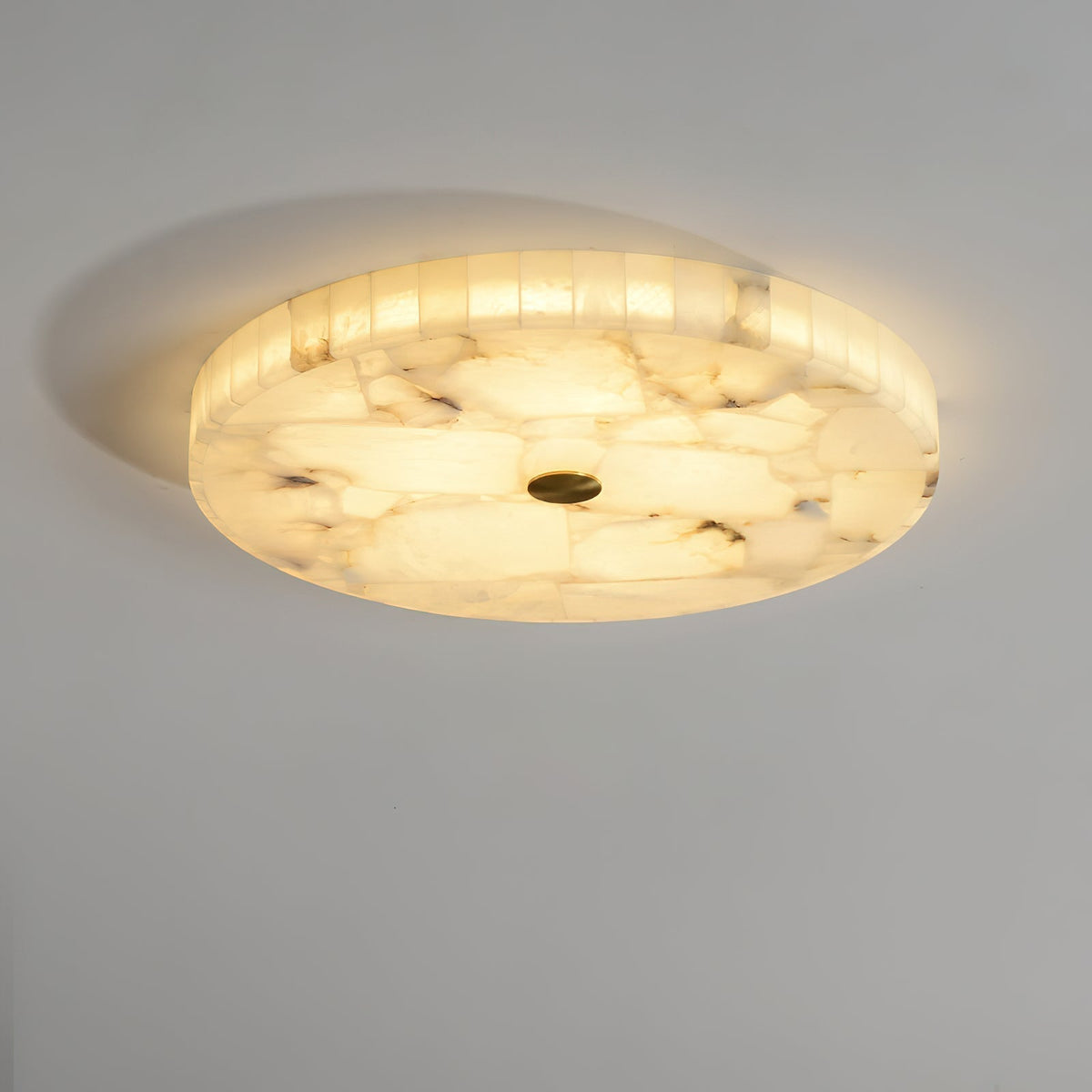 Nivael ronde plafondlamp van albast