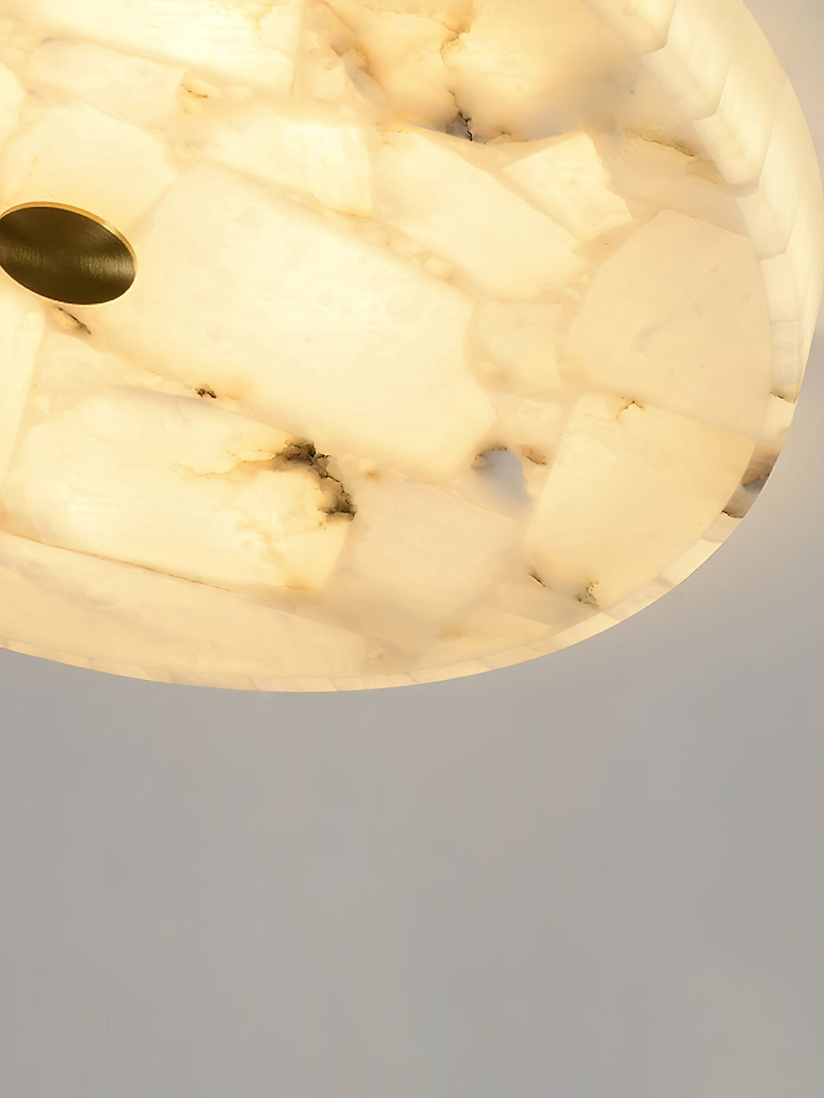Nivael ronde plafondlamp van albast