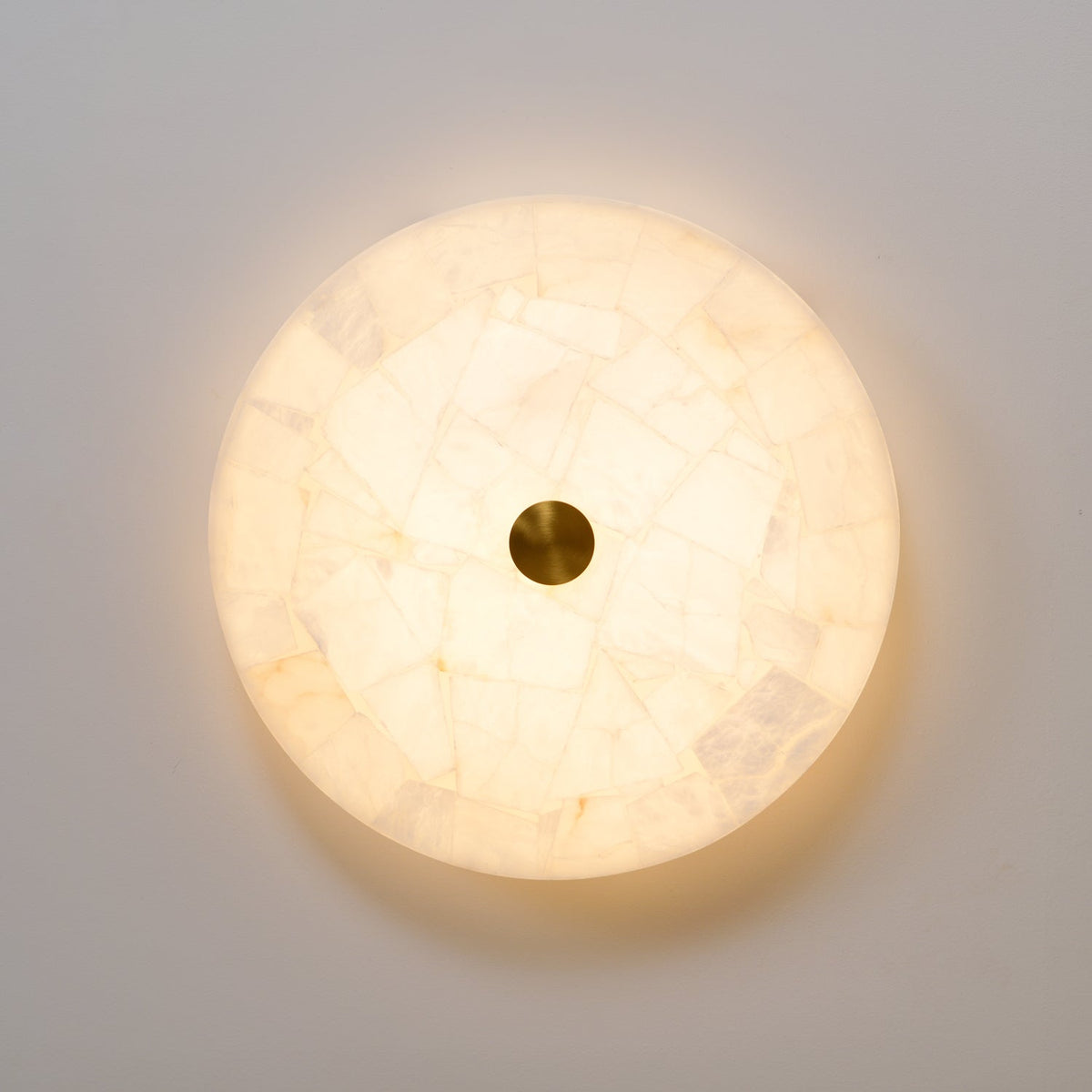 Nivael ronde plafondlamp van albast