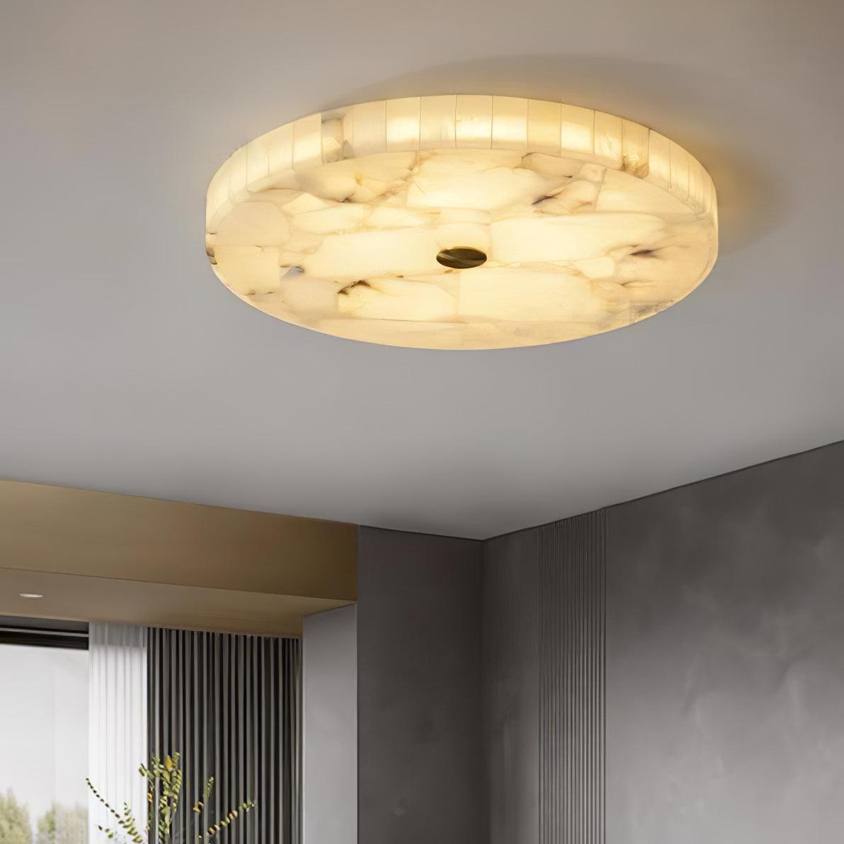Ciphayra Rond Mozaïek Albast Plafondlamp