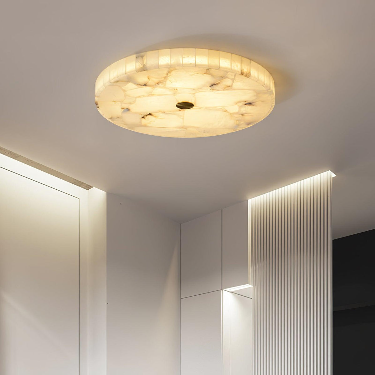 Ciphayra Rond Mozaïek Albast Plafondlamp