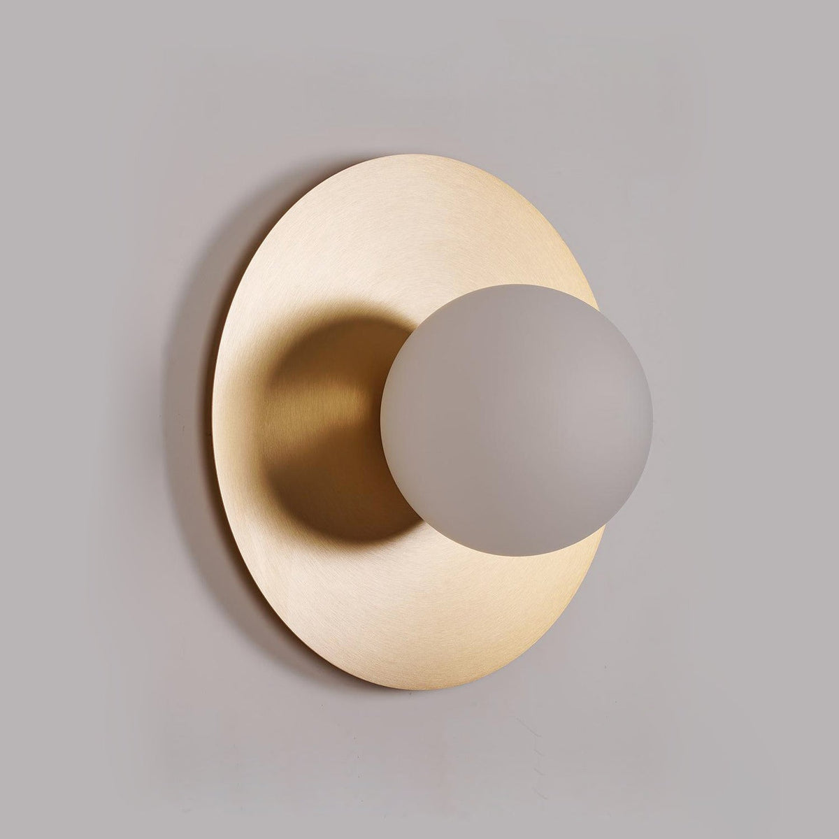 Elem modern Minimalistisch Rond Kunstzinnig Messing Glas Wandlamp