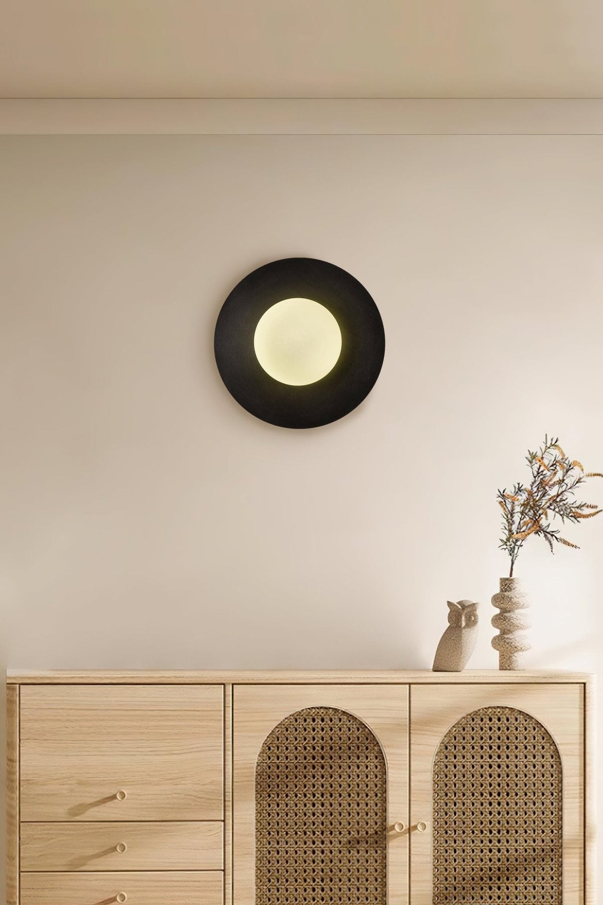 Elem modern Minimalistisch Rond Kunstzinnig Messing Glas Wandlamp