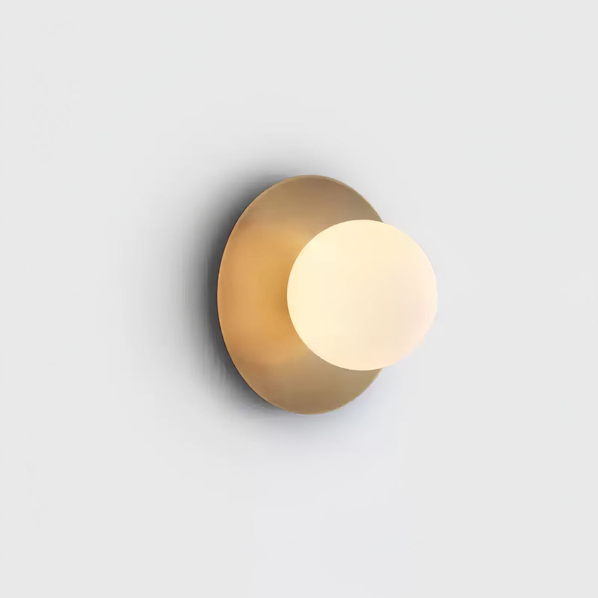 Elem modern Minimalistisch Rond Kunstzinnig Messing Glas Wandlamp