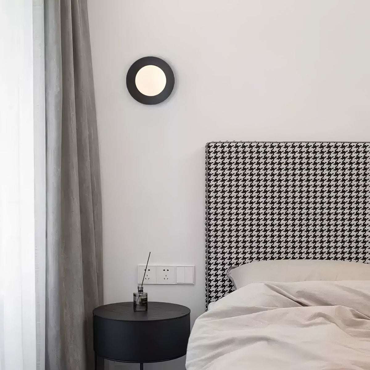 Elem modern Minimalistisch Rond Kunstzinnig Messing Glas Wandlamp