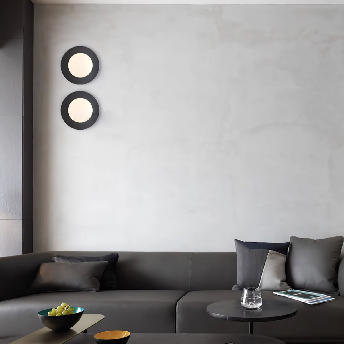 Elem modern Minimalistisch Rond Kunstzinnig Messing Glas Wandlamp